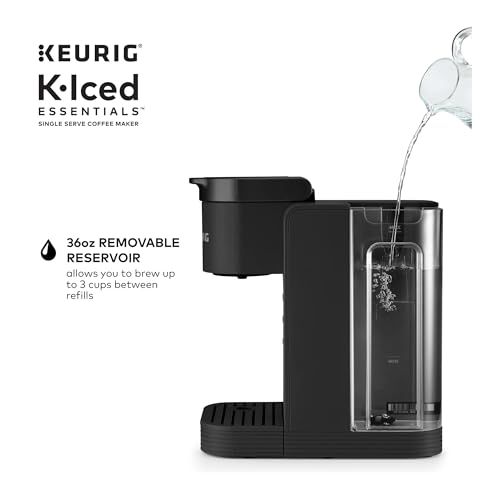 Iced and Hot Single-Serve Coffee Maker, 4 Cup Sizes, 36oz Reservoir A9058