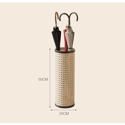 Creamy Umbrella Rack, Imitation Rattan Freestanding Umbrella Storage G76529