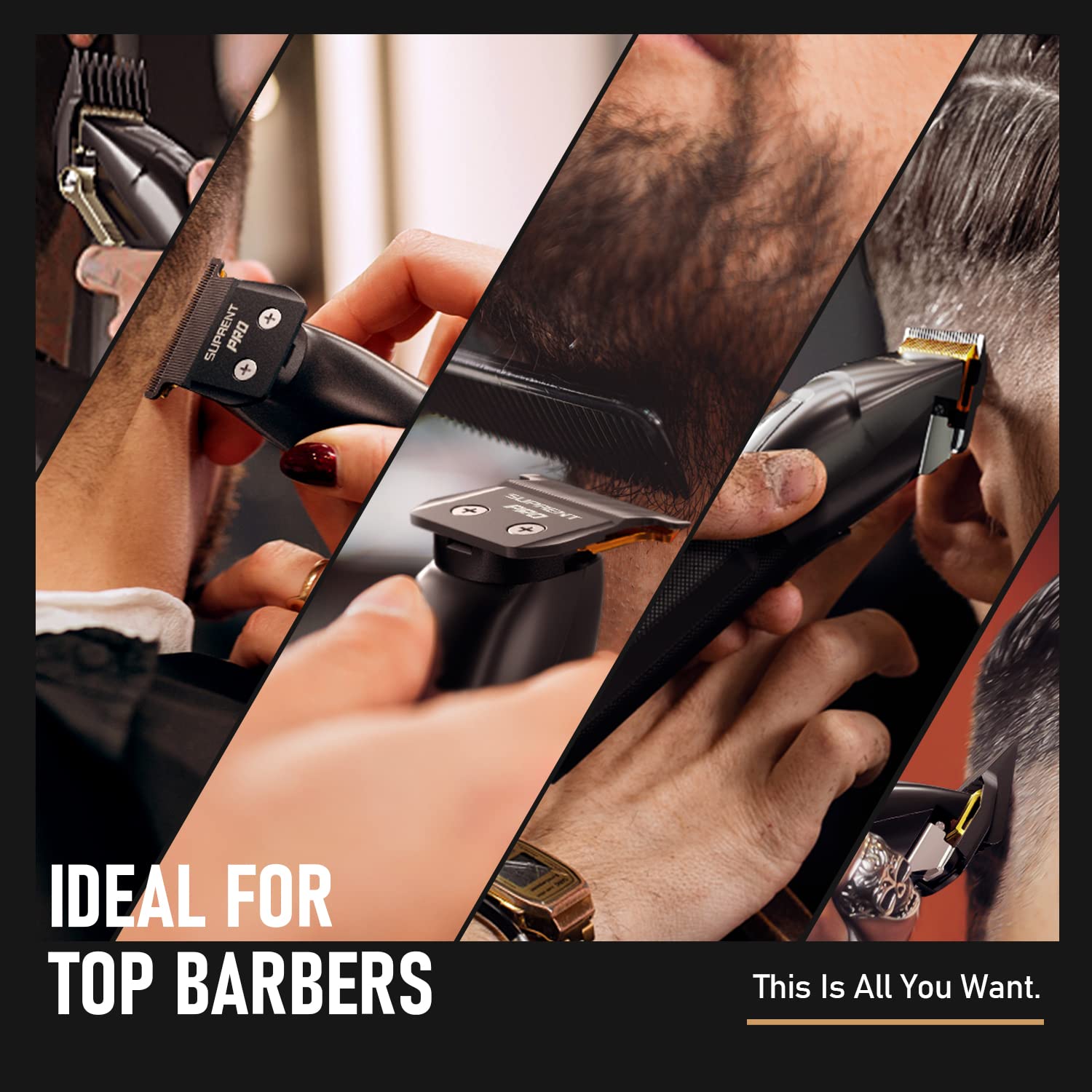 Hair Clippers for Men, USB-C Rechargeable Cordless Barber Trimmer with LED Display S937