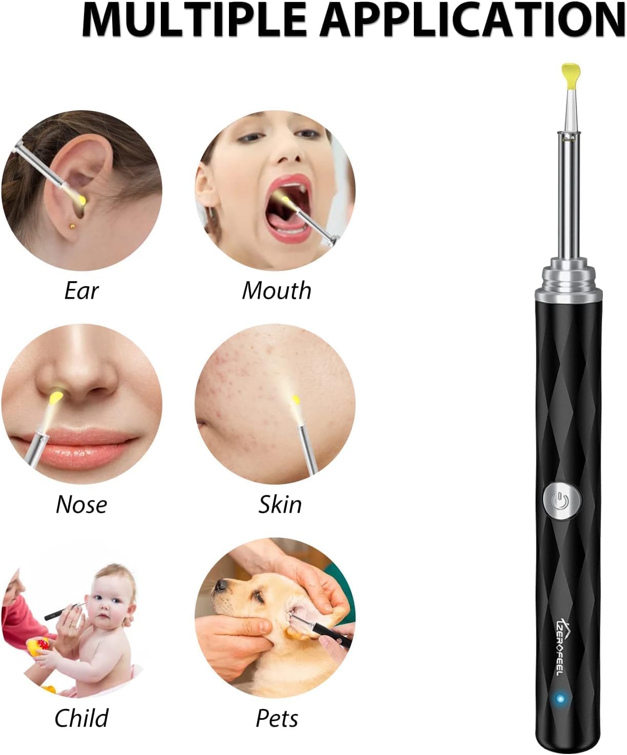 Ear Wax Removal Tool with 1296P Camera, 6 LED Lights and WiFi N8884