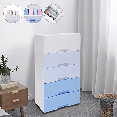 5-Drawer Storage Cabinet on Wheels for Bedroom O607888