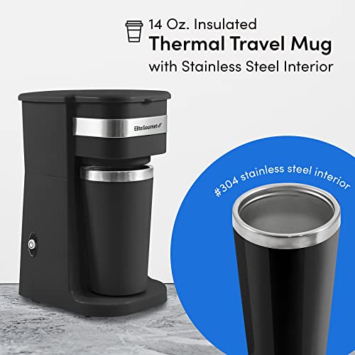 Personal Single-Serve Compact Coffee Maker with Stainless Steel Travel Mug M5801