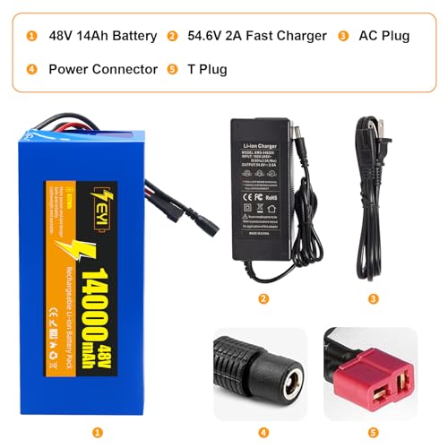 36V 10Ah Lithium Ebike Battery with 2A Charger and BMS G239
