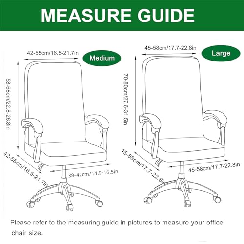 Stretch Office Chair Cover with Zipper, Universal Desk Chair Slipcover B18004