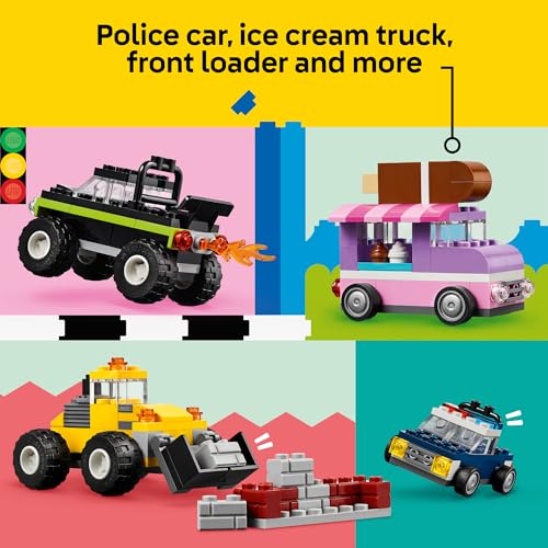 Creative Vehicles Building Kit with Ice Cream Truck and Police Car Toy F347