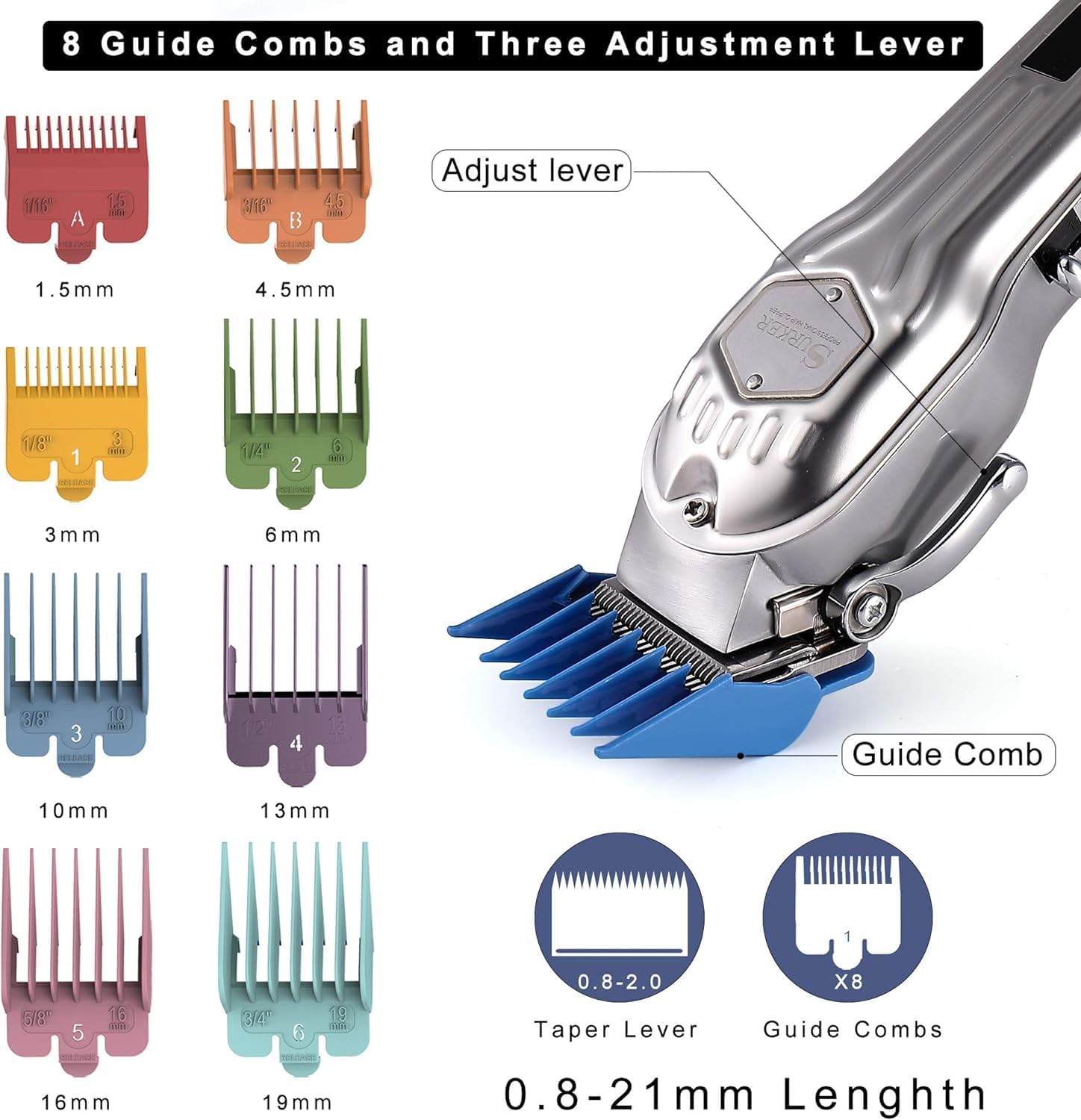 Mens Hair Clippers Cordless Trimmer Professional Haircut Kit with LED Display M1315