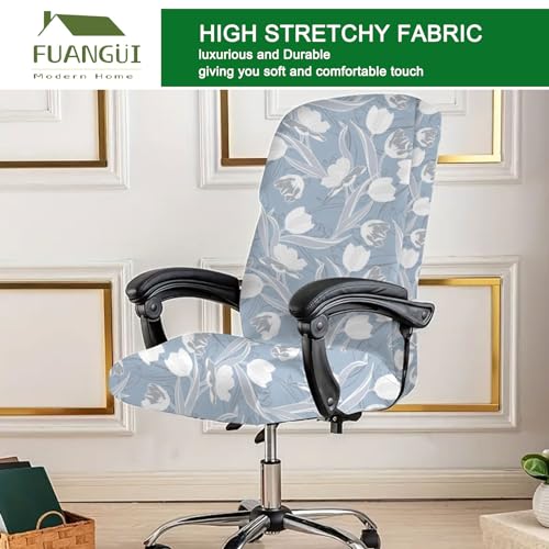 Stretch Office Chair Cover with Zipper, Universal Desk Chair Slipcover B18004