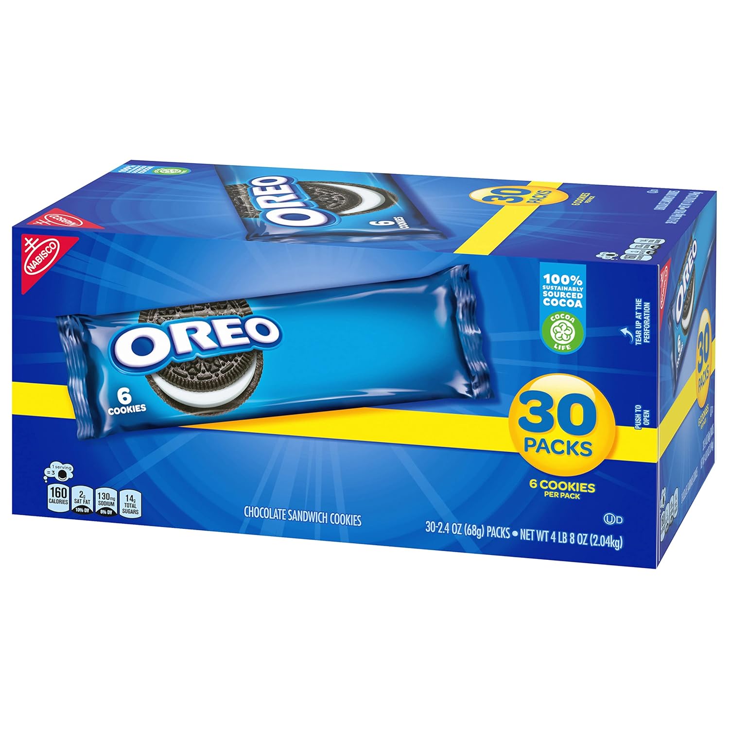 Chocolate Sandwich Cookies, 120 Snack Packs N165046