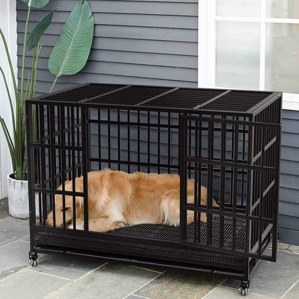 Heavy Duty Dog Crate with Removable Tray for Indoor and Outdoor Use N7152