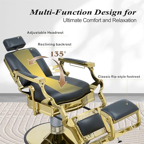 Vintage Reclining Barber Chair for Salon M7220