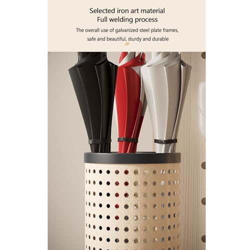 Creamy Umbrella Rack, Imitation Rattan Freestanding Umbrella Storage G76529