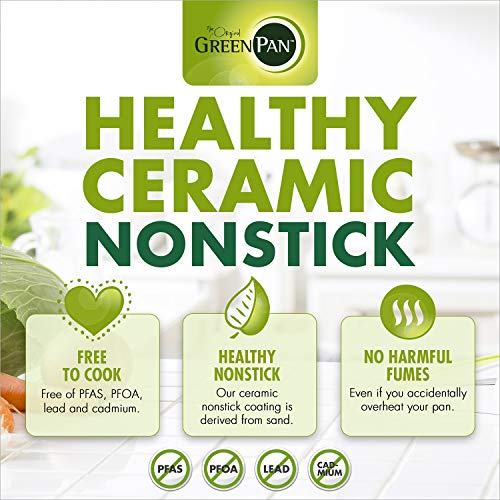Hard Anodized Ceramic Nonstick Frying Pan Skillet Set, 8 and 10 Inch, PFAS-Free, Dishwasher Safe P851181