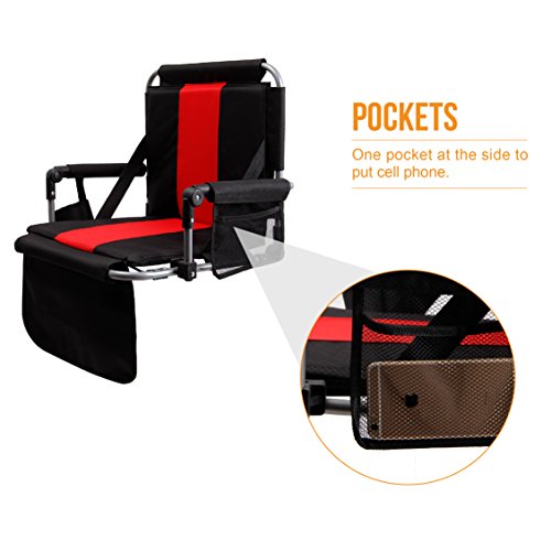 Stadium Seat Chair for Bleachers with Back & Arm Rest K976061