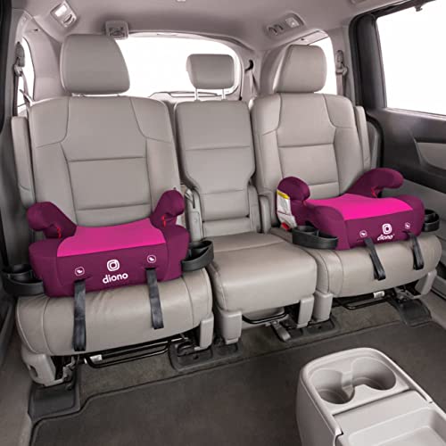 Booster Car Seat, 2-Pack, Dual Latch Connectors, Lightweight, Black E470