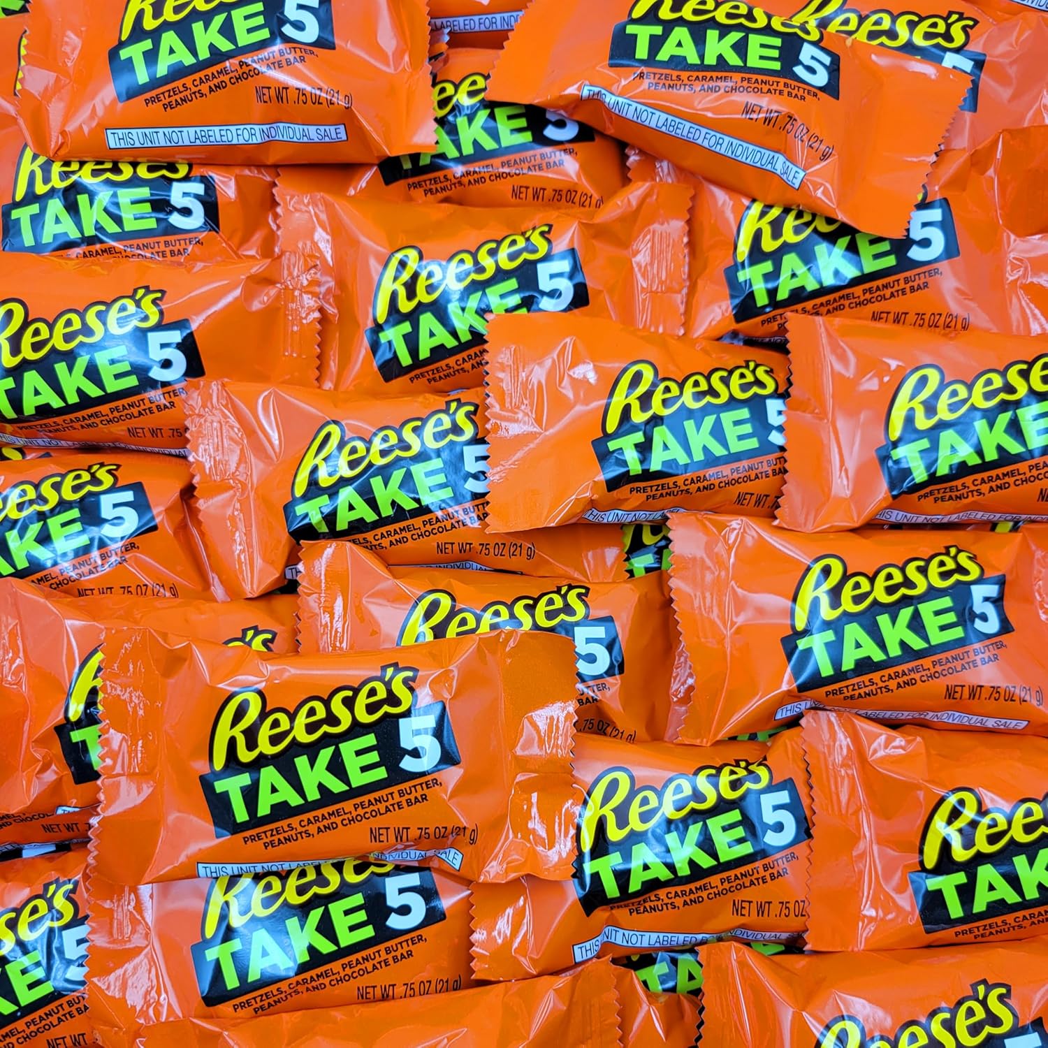 Snack Size Candy Bars - 3lb Bulk - 65 Individually Wrapped - Peanut Butter, Pretzel, Nougat, Caramel in Milk Chocolate V84129