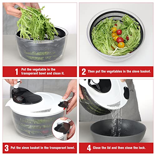 Salad Spinner Large 4.2 Quart with Bowl and Rotary Handle M695136