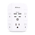 Outlet Extender, Surge Protector Outlet with 4 USB Ports(2 USB C), 3-Sided 1800J Dorm Room Essentials Power Strip Wall Charger, Multi Plug Adapter Outlet Splitter for Home Travel Office, ETL Listed