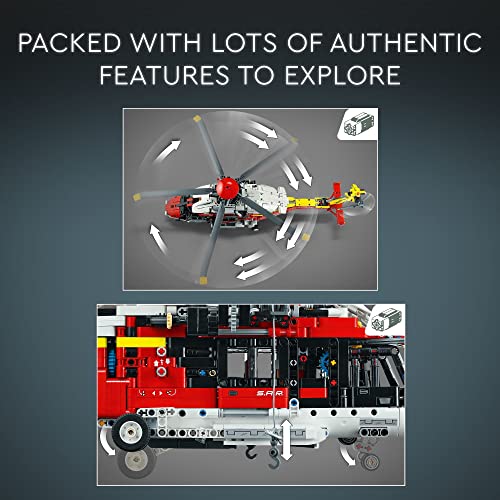 Airbus H175 Rescue Helicopter Building Toy Set for Kids Ages 11+ (2,001 Pieces) T23591