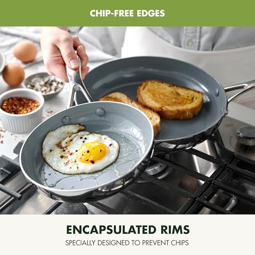 Hard Anodized Ceramic Nonstick Frying Pan Skillet Set, 8 and 10 Inch, PFAS-Free L781117