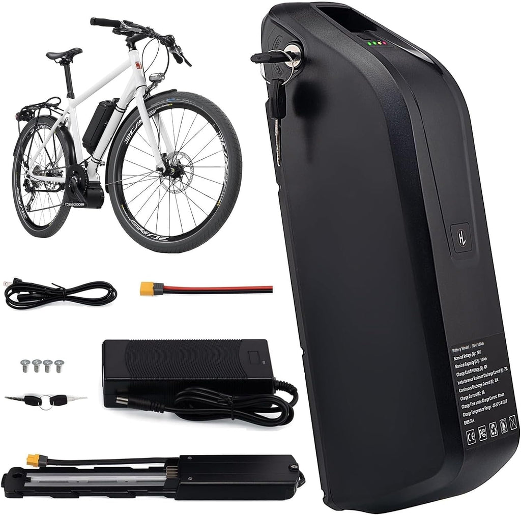 Ebike Battery 36V 10Ah Lithium Battery with 2A Charger 36V Battery for 500W, 750W, 1000W, 1200W Electric Bike (4-Pin)