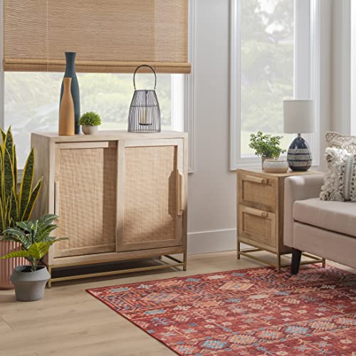 Natural Rattan Two Drawer Cabinet, Beige X311117