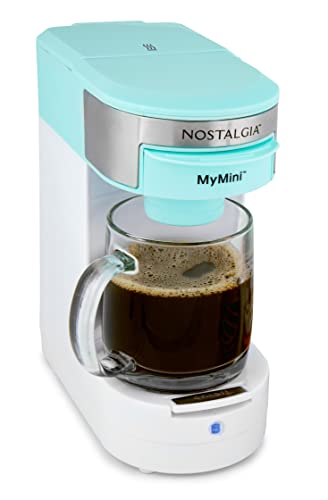 Single Coffee Maker for K-Cup & Pods, 14 oz, Reusable Filter Basket, Aqua P5089