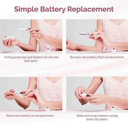 Women's Painless Hair Remover, White/Rose Gold H927425