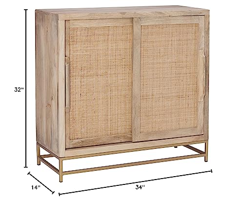 Natural Rattan Two Drawer Cabinet, Beige X311117