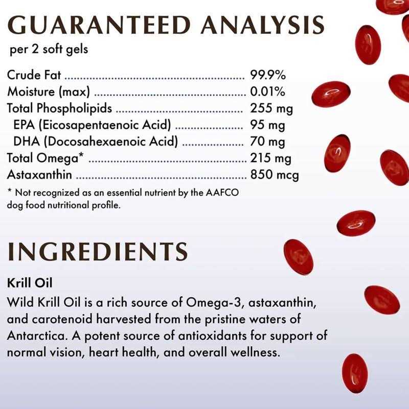 Krill Oil Capsules for Dogs & Cats Supplement J937
