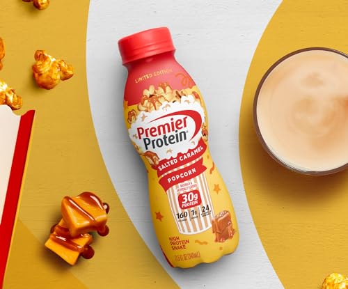 Protein Shake Salted Caramel Popcorn, 30g Protein, 11.5 fl oz, 12 Pack U162851