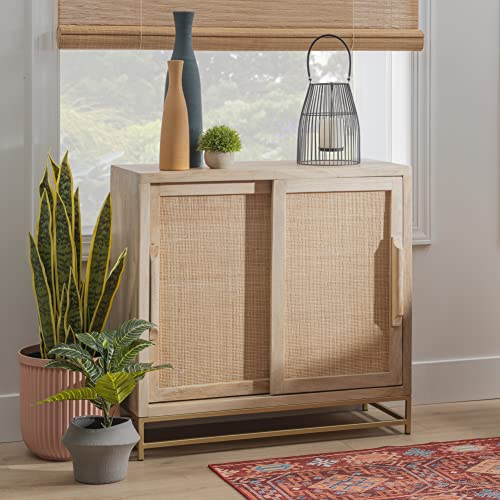 Natural Rattan Two Drawer Cabinet, Beige X311117