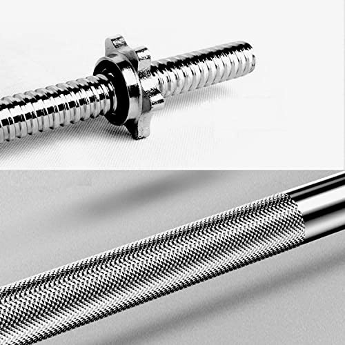 Olympic Curl Bar & 6 Weight Plates & 2 Barbell Clamps, 55LB Set V304