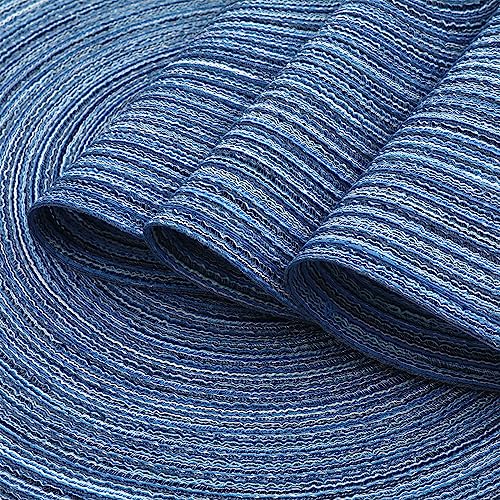 Glitter Gold Round Braided Placemats Set of 8 Washable 15 Inch E600004