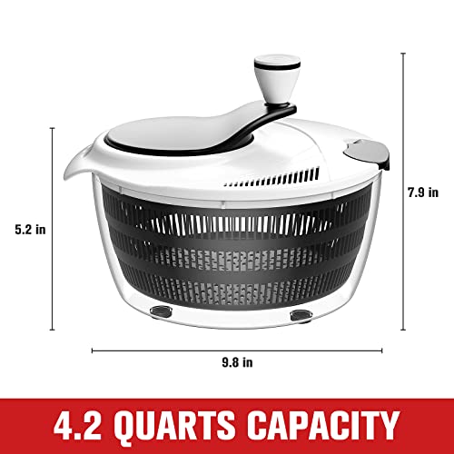 Salad Spinner Large 4.2 Quart with Bowl and Rotary Handle M695136