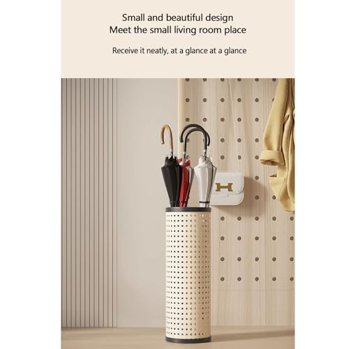 Creamy Umbrella Rack, Imitation Rattan Freestanding Umbrella Storage G76529