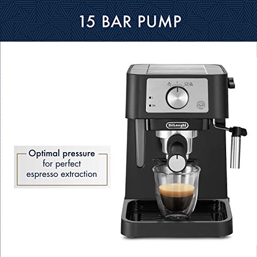 Manual Espresso Machine with Milk Frother, 15 Bar Pump Pressure V666540