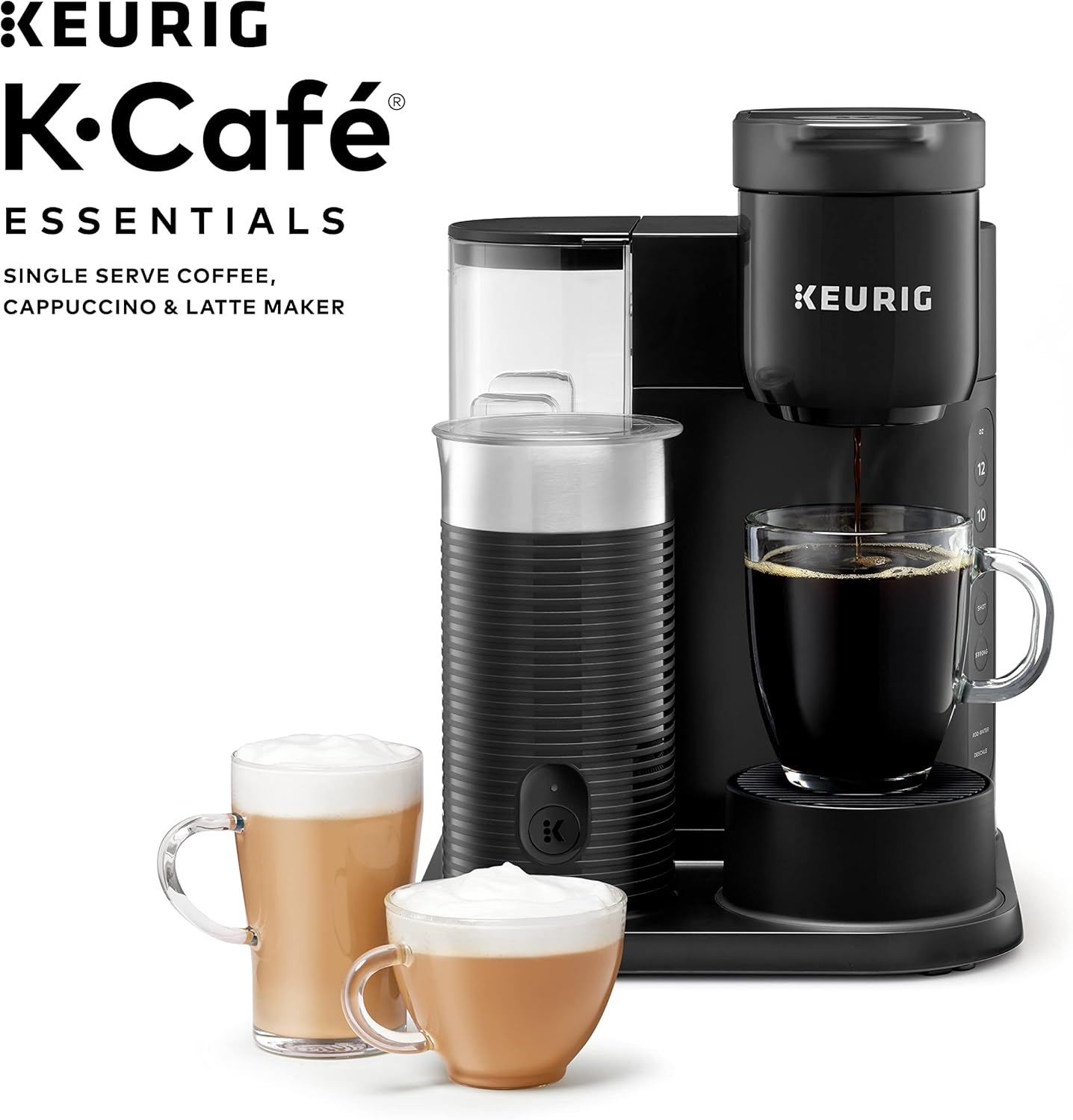Single Serve Coffee Maker, Latte and Cappuccino, Black I557