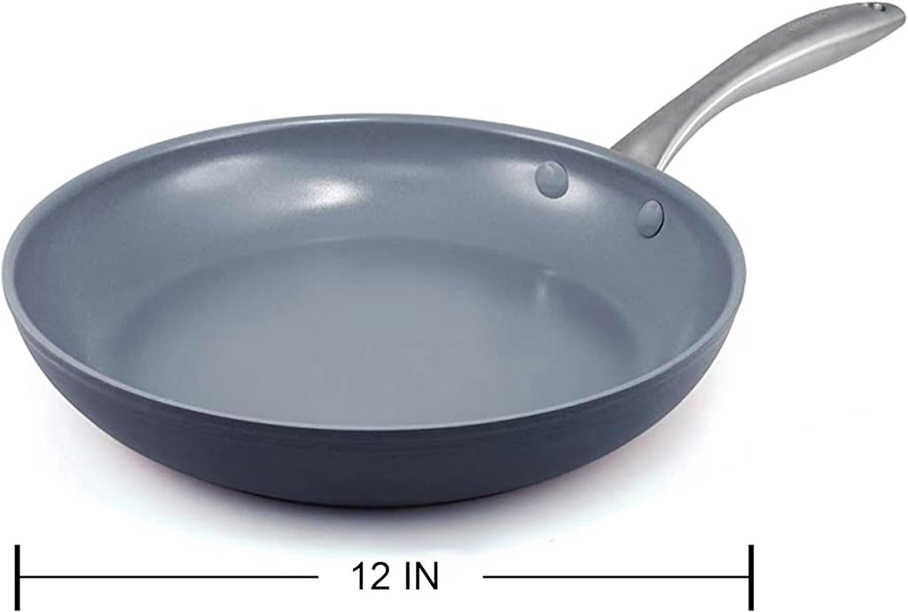 Hard Anodized Ceramic Nonstick 12" Frying Pan Skillet, PFAS-Free, Oven Safe Z94838