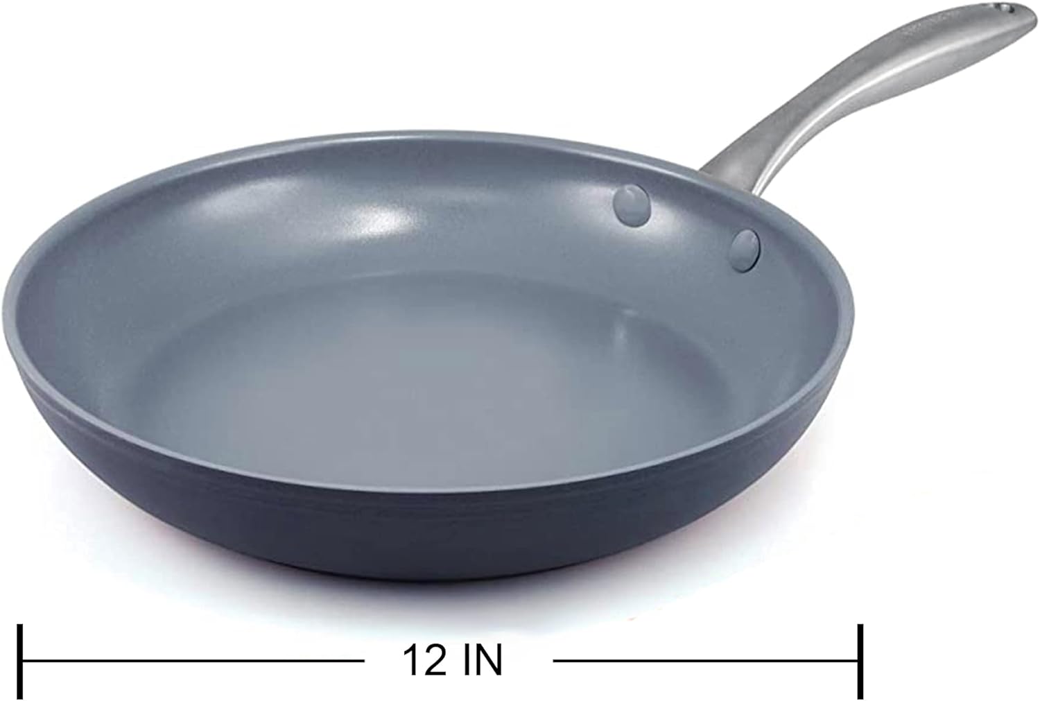 Hard Anodized Ceramic Nonstick 12" Frying Pan Skillet, PFAS-Free, Oven Safe Z94838