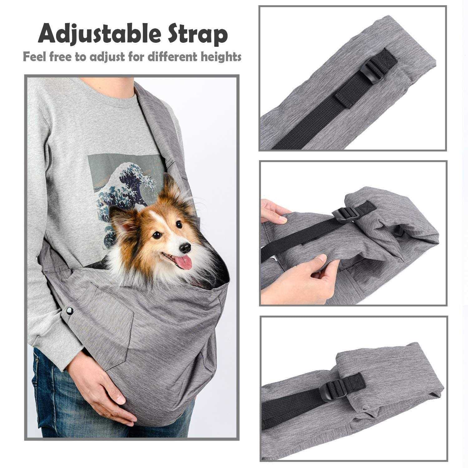 Dog Sling Carrier for Small and Medium Dogs with Adjustable Padded Shoulder R605