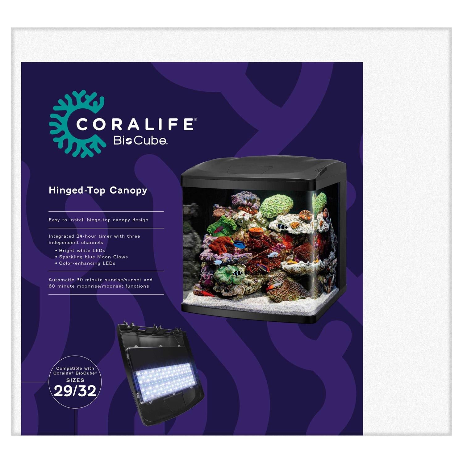 Coralife BioCube LED Replacement Canopy Size 29 and 32 - Pet Supplies online store