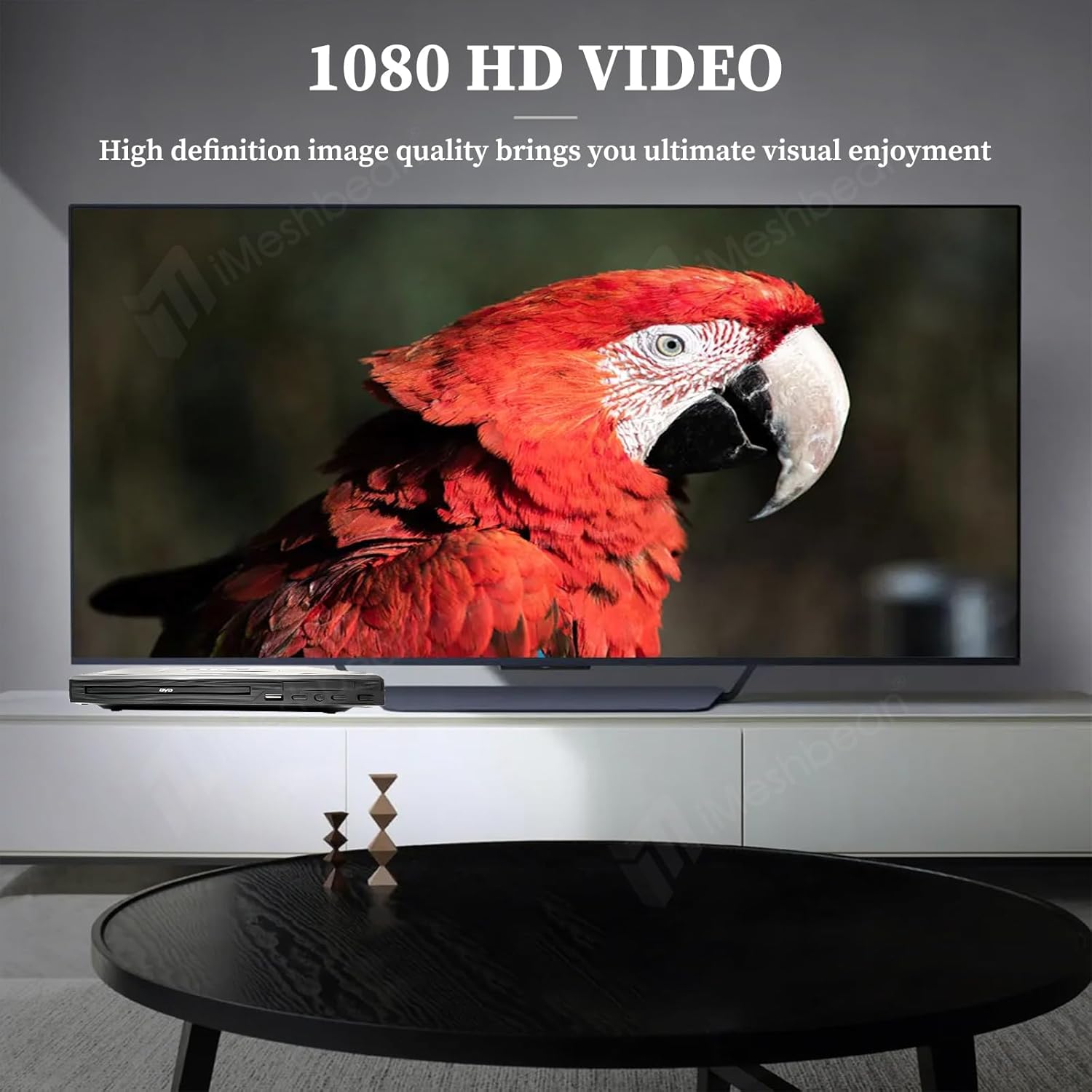 Mini DVD Player for TV with 1080P HD, AV Output and Remote Control D6984