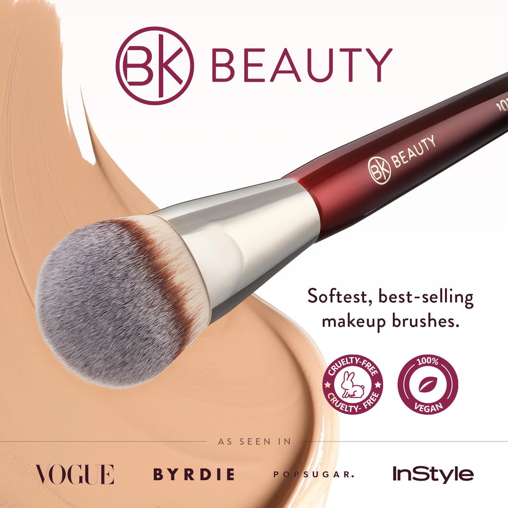 Contoured Foundation Brush for Liquid or Cream Makeup T10011