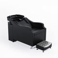 Shampoo Backwash Unit with Large Porcelain Bowl, Salon Sink Hair Wash Chair Shampoo Station, Barbershop Beauty Spa Massage Hairdressing Equipment