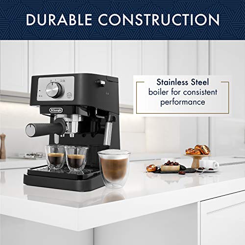 Manual Espresso Machine with Milk Frother, 15 Bar Pump Pressure V666540