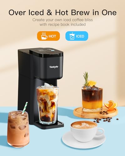 Single Serve Iced and Hot Coffee Maker for K Cup and Ground, 6 to 13 Oz Brew Sizes R38630