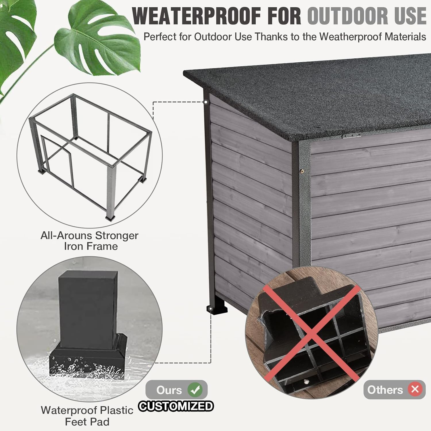 Outdoor Insulated Dog House with Waterproof Roof A60090