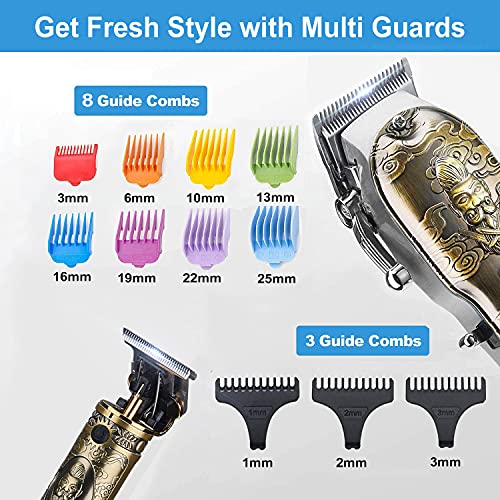 Cordless Hair Clippers and Trimmer Set for Men, Beard Trimming Kit with T-blade P73208