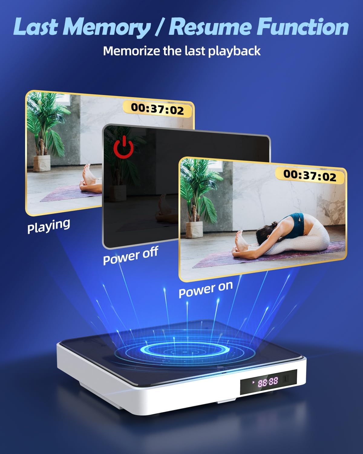 1080P Mini DVD Player for TV with HDMI, RCA Cable, Remote Control, USB and CD Support G5477