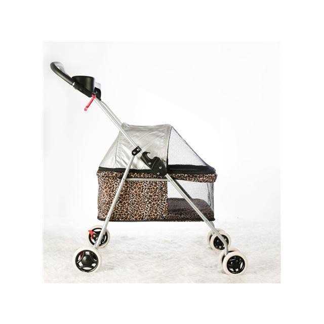 Pet Stroller 4 Wheels Folding Waterproof Portable Travel with Cup Holder V65919